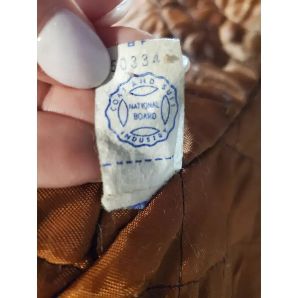 Vintage Corduroy Faux Fur Coat and suit industry UNION 1950,60s,70s? - Picture 7 of 13